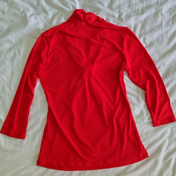 GRACE Red Dress Blouse Shirt SMALL - Picture 6 of 11
